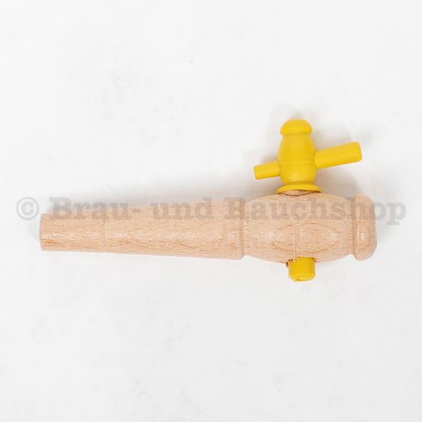 Bild von Hahn zu Holzfass Länge 11cm