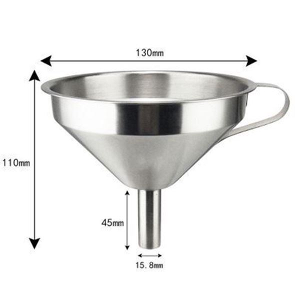 Bild von Trichter Edelstahl 13 cm mit Sieb