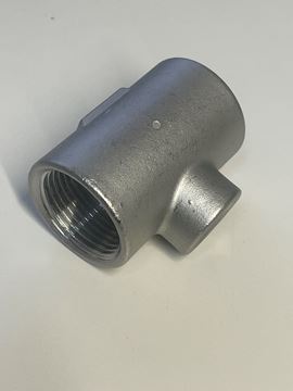 Bild von T-Stück Edelstahl 2x 1" IG 1x1/2" IG