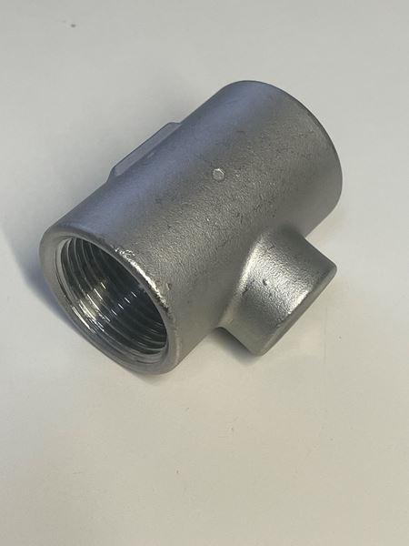 Bild von T-Stück Edelstahl 2x 1" IG 1x1/2" IG