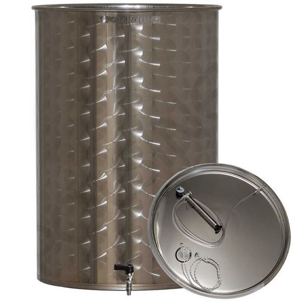 Bild von Edelstahlbehälter 75L mit Schwimmdeckel