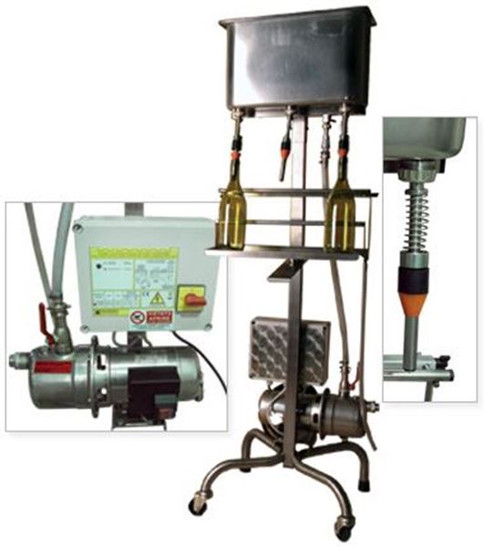 Bild von Abfüllgerät mit 6 Köpfen und Pumpe