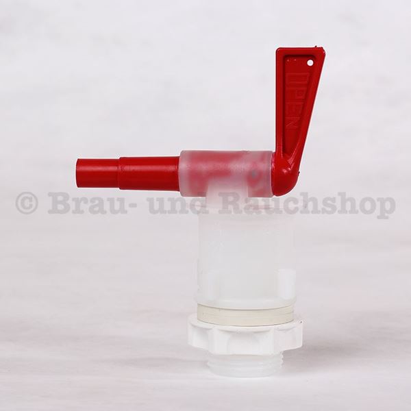 Bild von Hahn zu Gäreimer mit Stufenauslauf