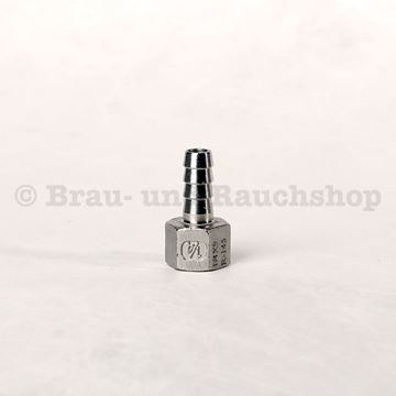 Bild von Schlauchnippel 1/4" Edelstahl 9 mm IG