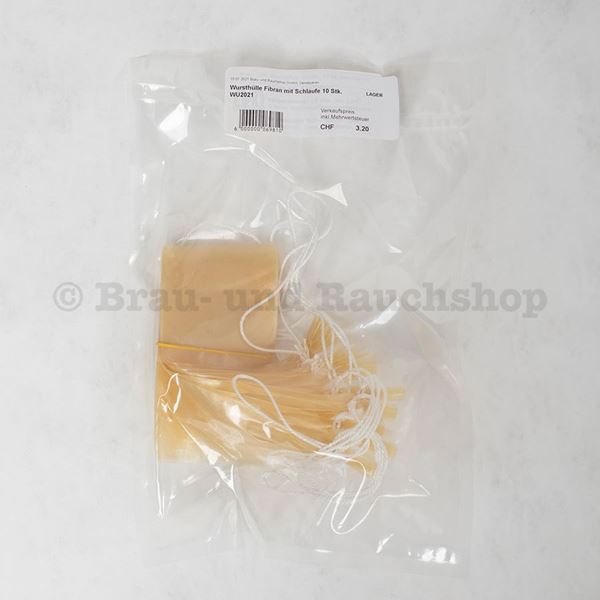 Bild von Wursthülle Fibran mit Schlaufe 10 Stk.