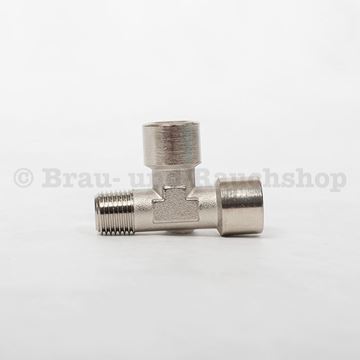 Bild von L-Stück2x1/4"IG- 1x 1/4"AG vernickelt