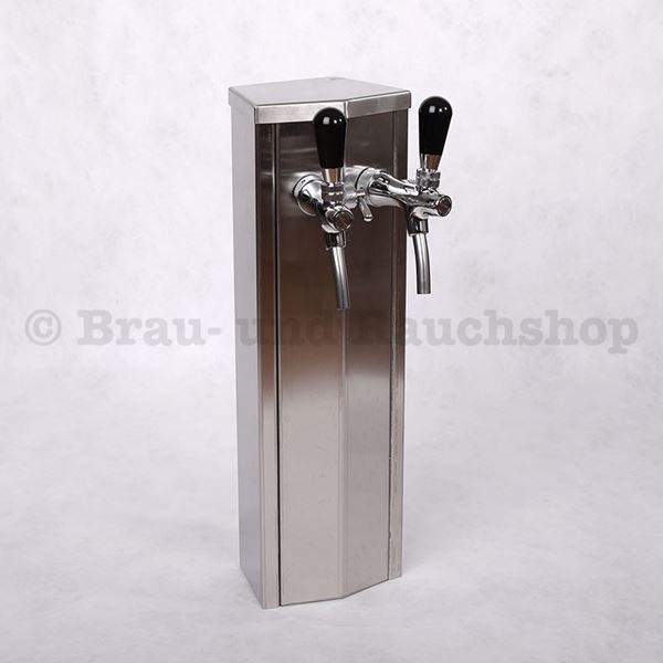 Bild von Schanksäule Chrom matt 2-leitig komplett