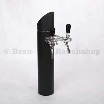 Bild von Schanksäule 2-Lt. schwarz matt komplett