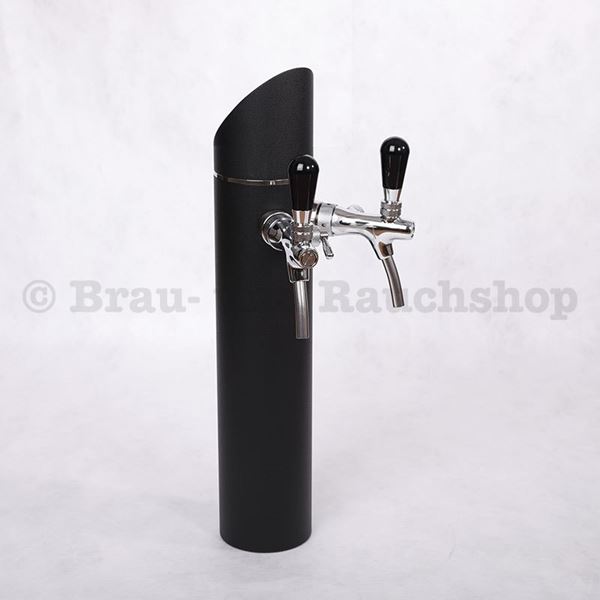 Bild von Schanksäule 2-Lt. schwarz matt komplett