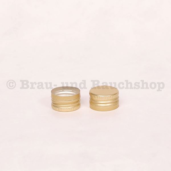Bild von PP Kapseln 31,5 x 18 vorgewindet gold