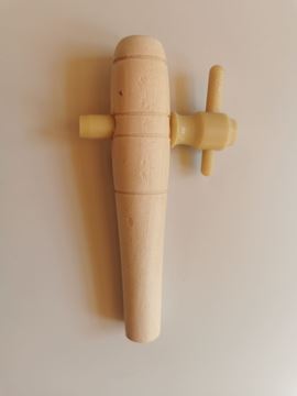 Bild von Hahn zu Holzfass Länge 14cm