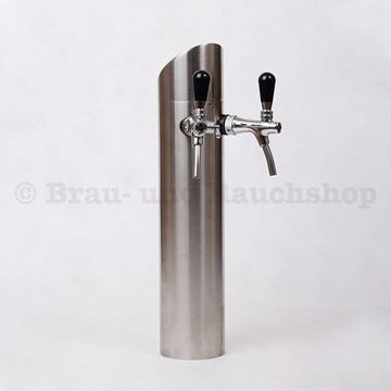 Bild von Schanksäule 2 Lt Edelstahl matt komplett