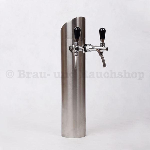 Bild von Schanksäule 2 Lt Edelstahl matt komplett