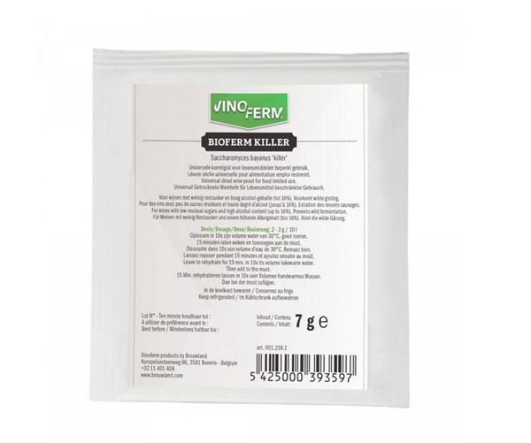 Bild von Bioferm Killer 7 g Trockenhefe  Wein