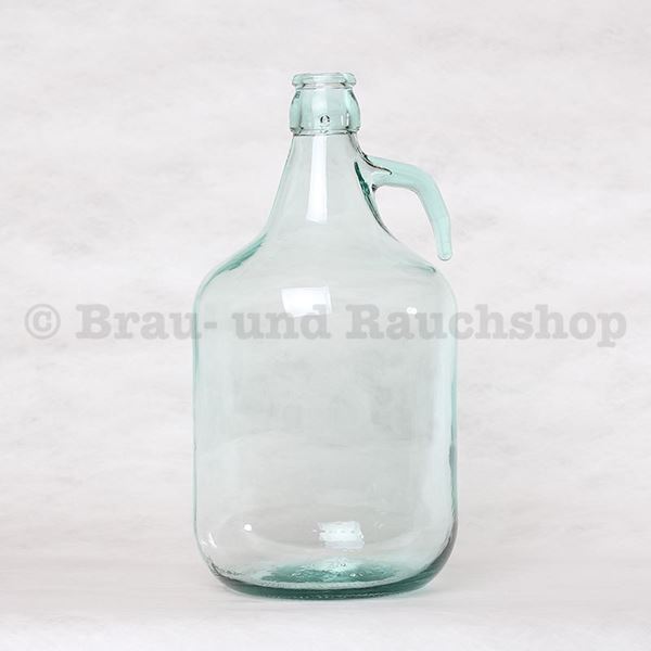 Glasflasche 5Lt mit Griff. Brau- und Rauchshop