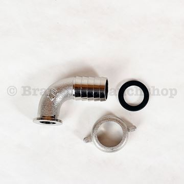 Bild von Schlauchtülle geb. 20mm, 3/4" Chromnick.