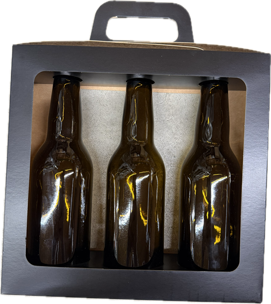Bild von Kartonträger 3-fach 3 dl schwarz