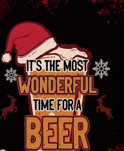 Bild von BLECHSCHILD Christmas-Beer-Time